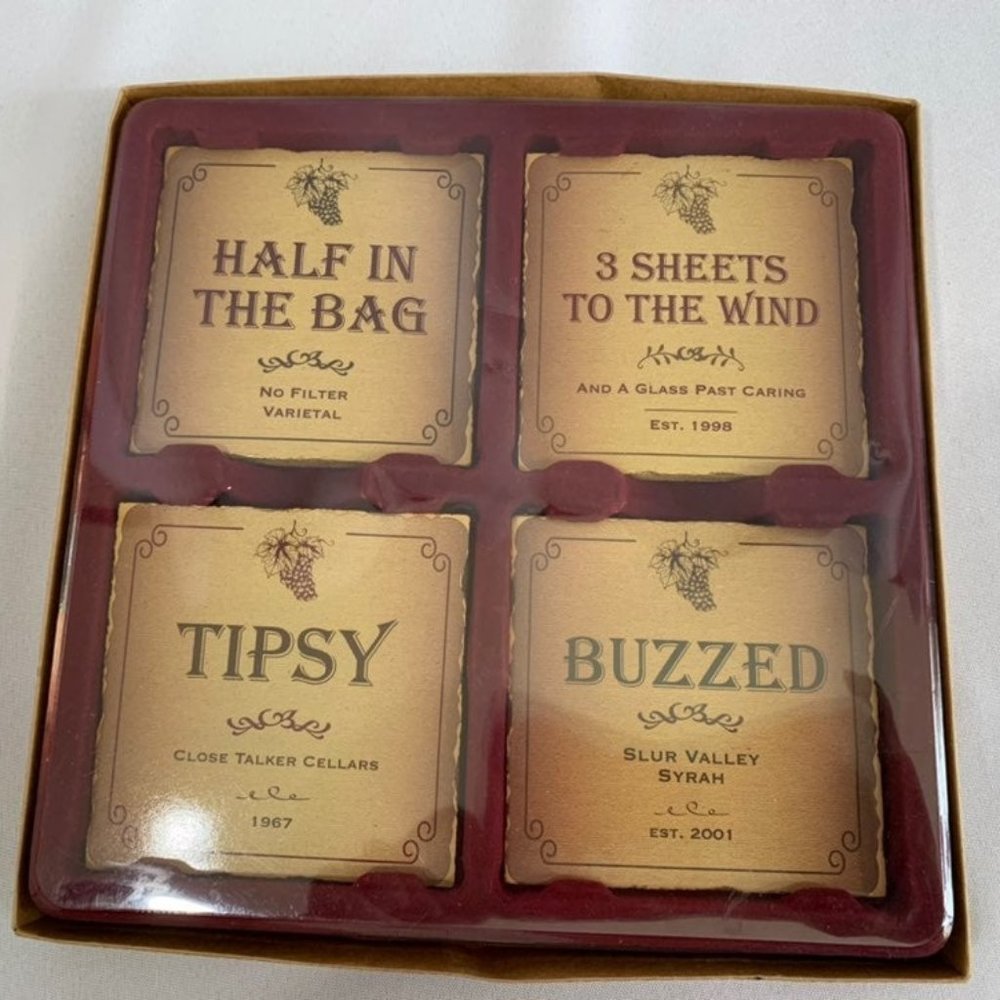 Grasslands Road drunken coaster set of 4